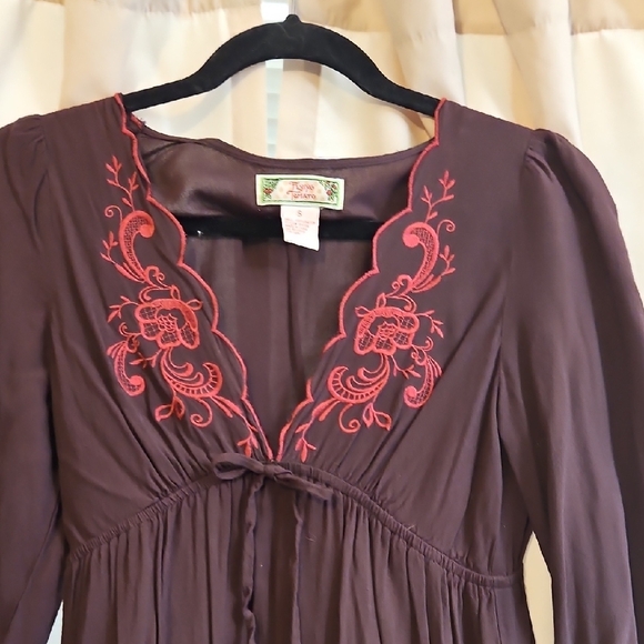 Flying Tomato Brown Tunic with Pink Embroidery - Picture 5 of 5